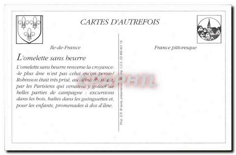 REPRODUCTION Robinson L'omelette sans beurre Ane Donkey Mule — Back