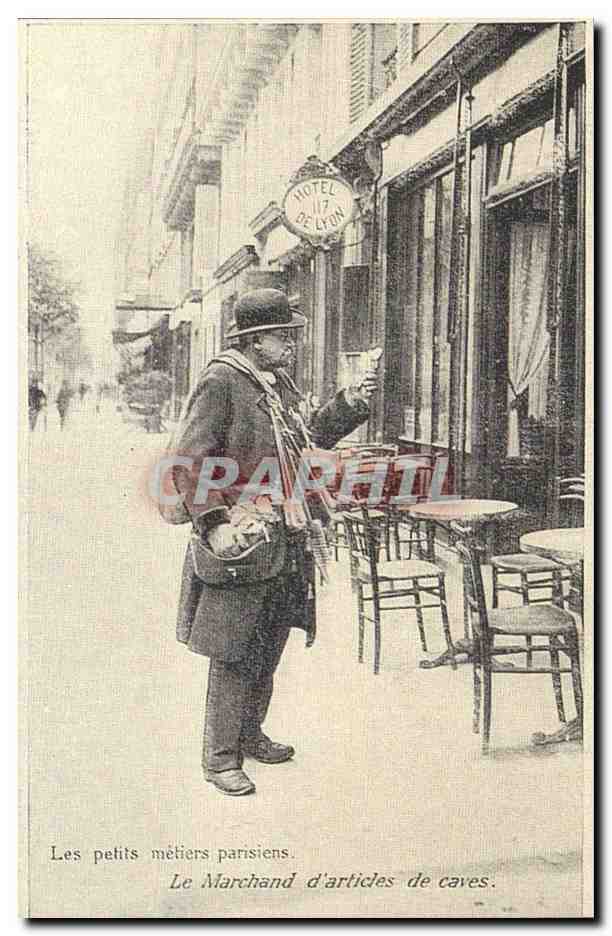 REPRODUCTION Paris Petits Metiers Le marchand d'articles de caves