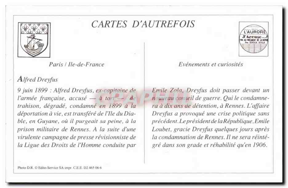 REPRODUCTION Apres la remise des decorations le commandant Dreyfus s'entretient avec le general Gillain et le commandant Targe  — Rückseite