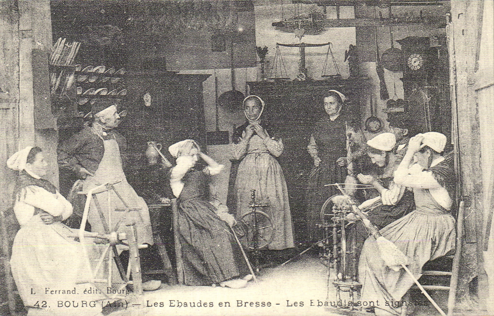 REPRODUCTION Les ebaudes en Bresse Bour Ain Artisanat Folklore