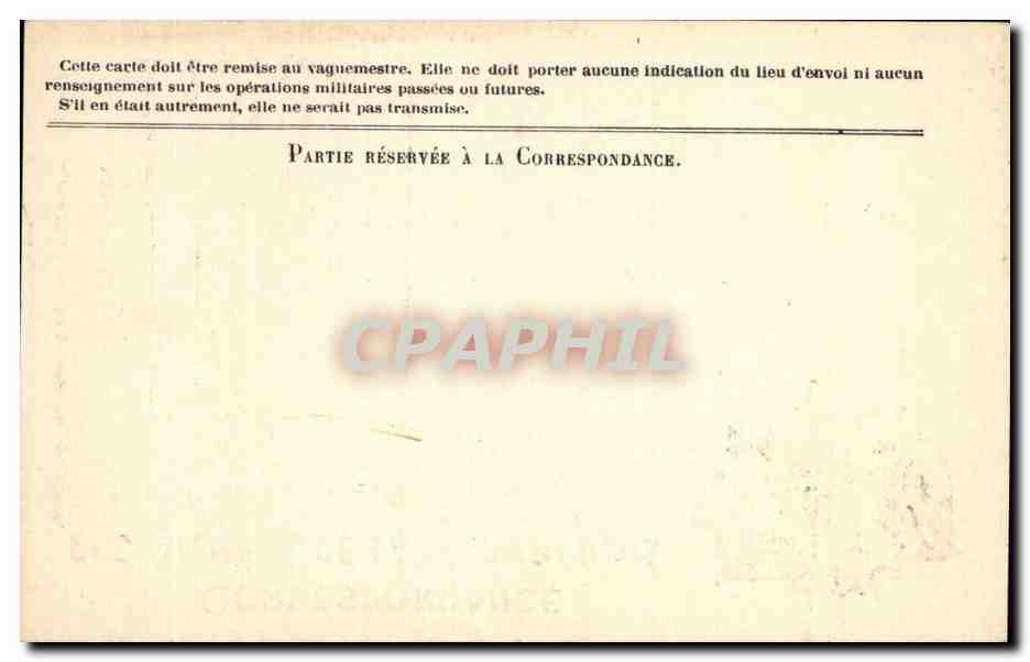 Carte en franchise militaire Militaria Labouret Vayrac — Rückseite