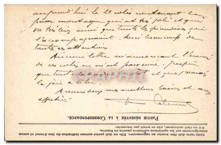 Carte en franchise militaire Militaria Labouret  — Rückseite