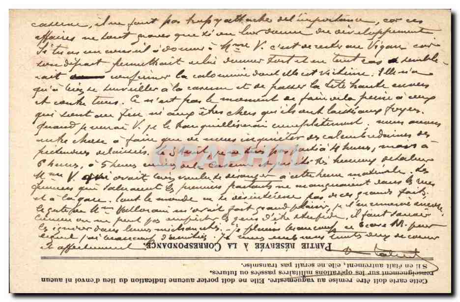 Carte en franchise militaire Militaria Labouret  — Rückseite