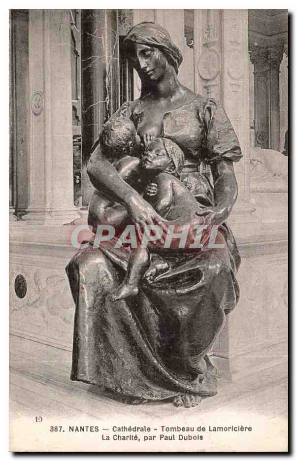 CPA Nantes Cathedrale Tombeau de Lamoriciere La charite par Paul dubois