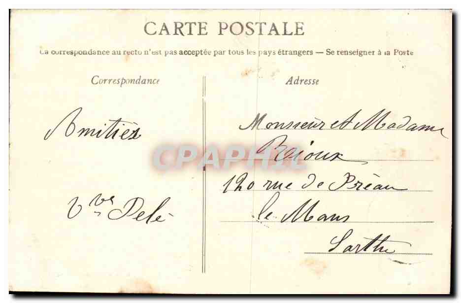CPA Nantes Vue generale du port et des quais — Rückseite