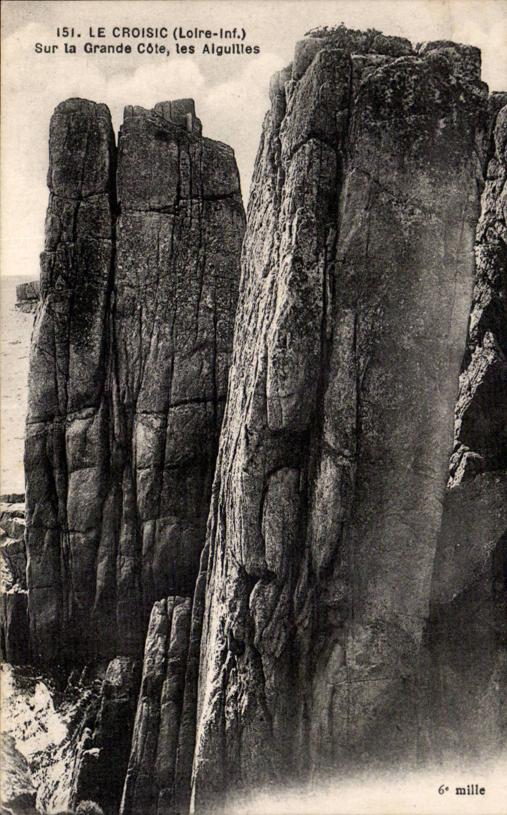 CPA Le Croisic Sur la grande cote Les aiguilles
