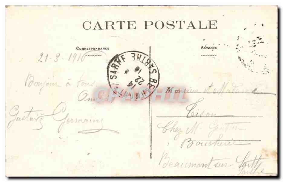 CPA Nantes Monument eleve a a memoire du cours St Pierre — Verso