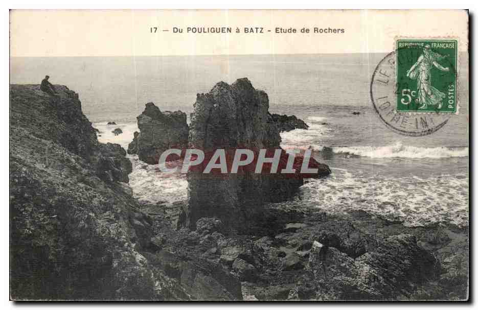 Du POULIGUEN à BATZ — Etude de Rochers — Éditeur non visible