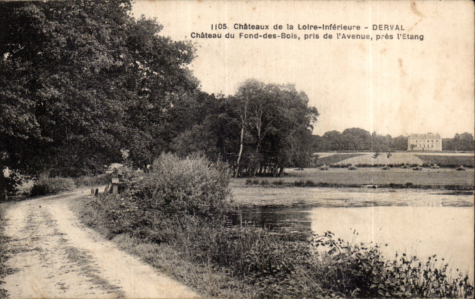 CPA Chateau de la Loire inferiure Derva Chateau du Fond des bois pris de l'avenue pres l'etang