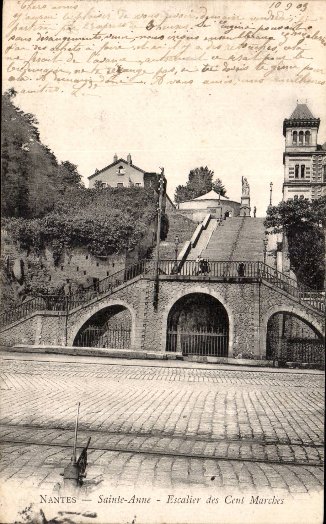 CPA Nantes SainteAnne Escalier des cent marches