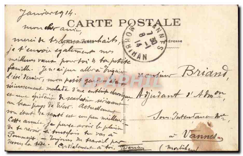 CPA Nantes La place de la duchesse Anne — Verso