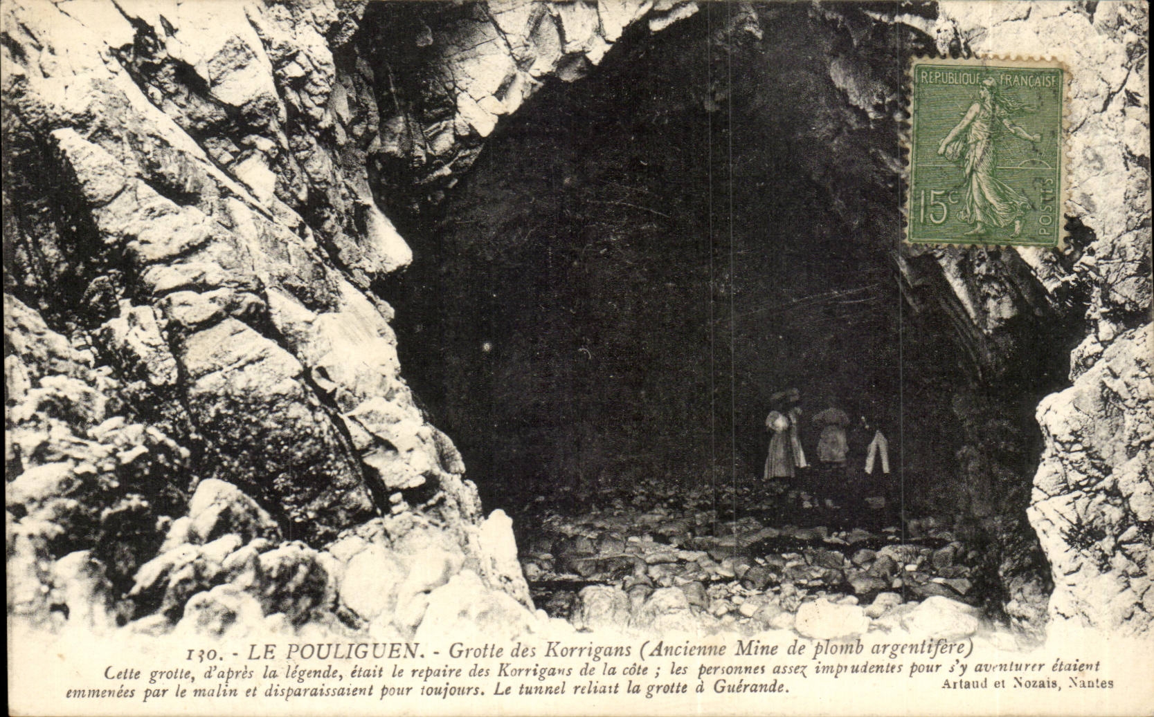 Le pouliguen CPA GRotte des Korrigans Ancienne mine de plomb argentifere