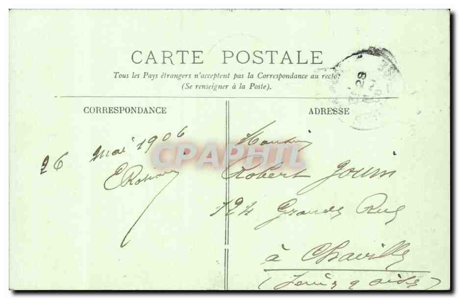 Nantes CPA Le chateau Les tours — Verso