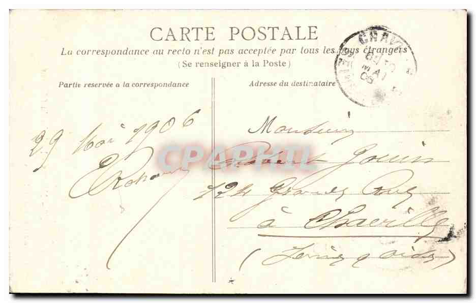 Nantes CPA Le puits du chateau — Rückseite