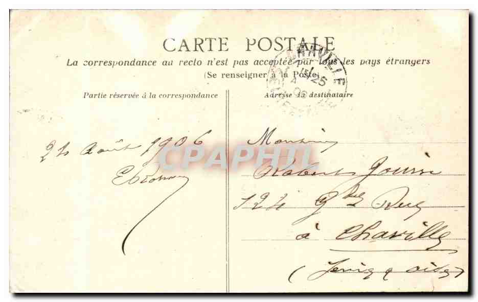 Nantes CPA Le chateau Entree principale — Verso