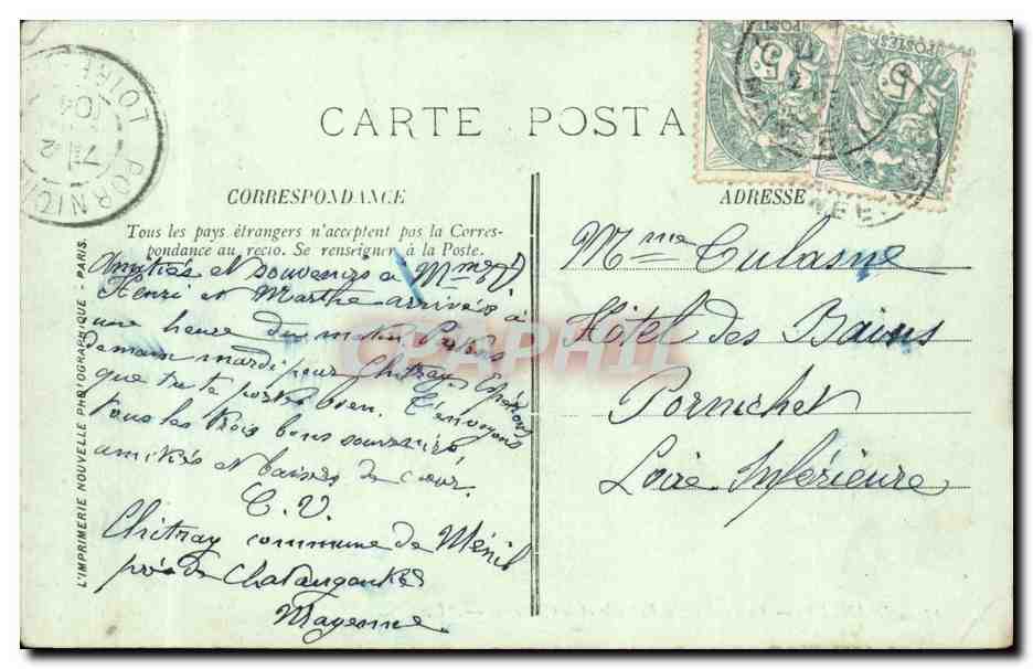 CPA Nantes Le pont de la rotonde et le chateau — Verso