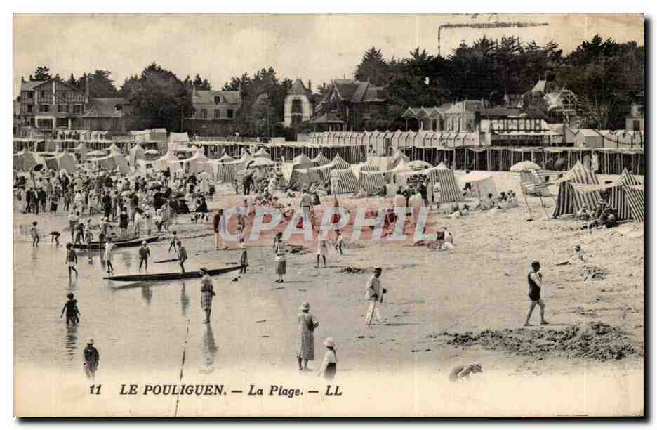 CPA Le Pouliguen La plage