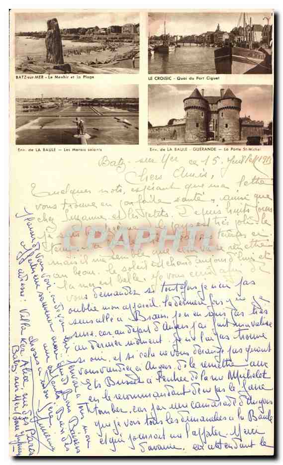 CPA CArte depliante La Baule Majestic Hermitage Casino Hotel royal — Rückseite