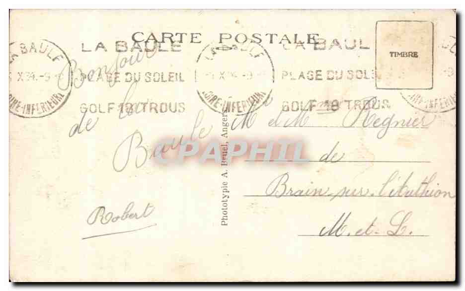 CPA La Baule Le boulevard de la mer — Rückseite