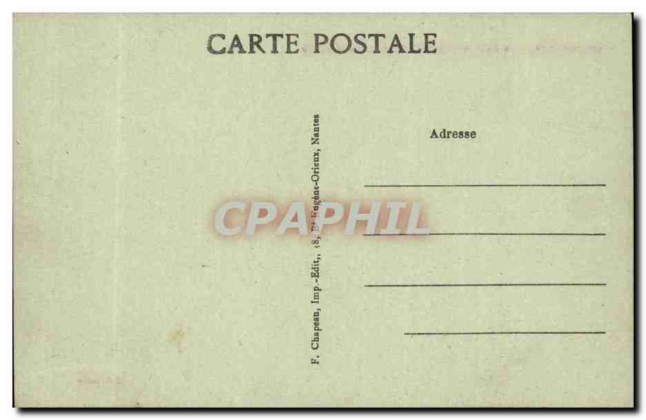 CPA Nantes La gare — Rückseite