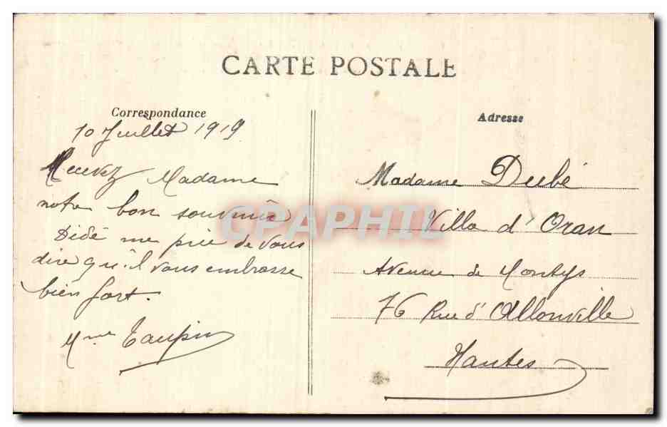 CPA Chateaubriant Le sommet des tours du Chatelet  — Rückseite