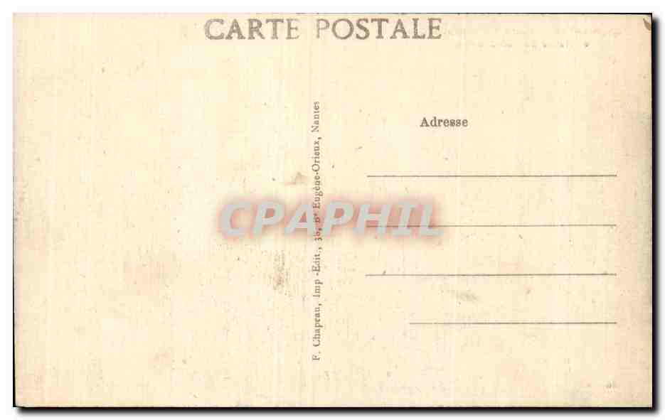 CPA Nantes Cours de la Republique et statue de Cambronne — Rückseite