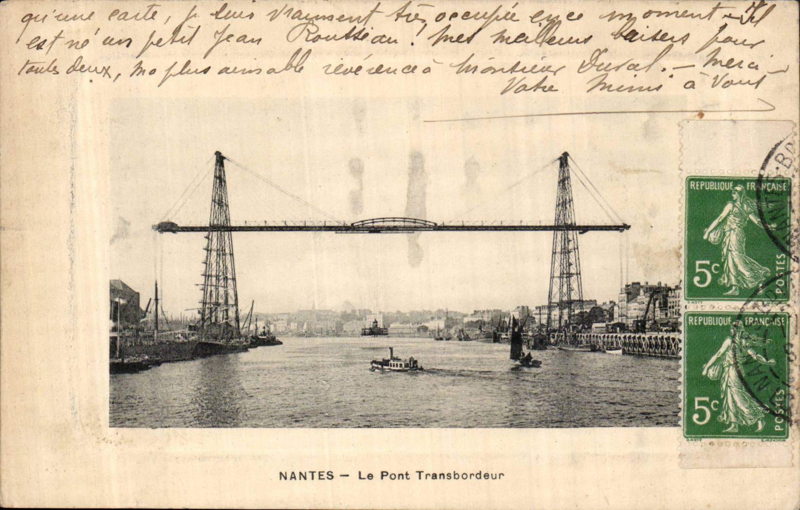 CPA Nantes Le pont transbodeur