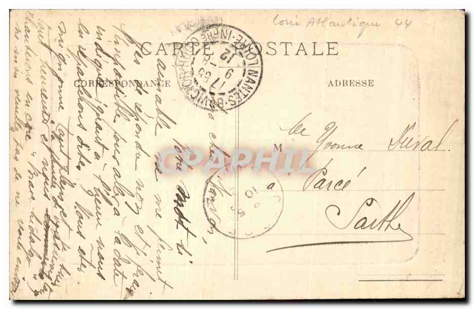 CPA Nantes Le pont transbodeur — Verso