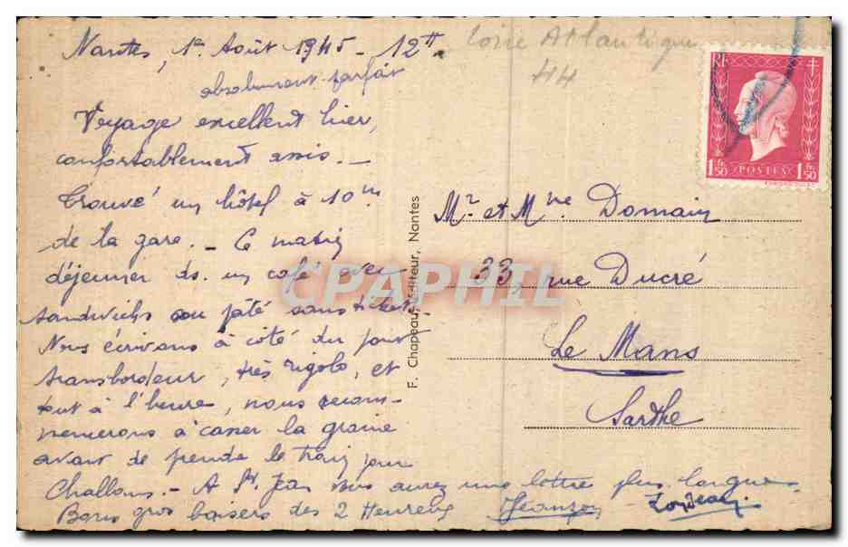 CPA Nantes Un coin du jardin des plantes cygne swan — Rückseite