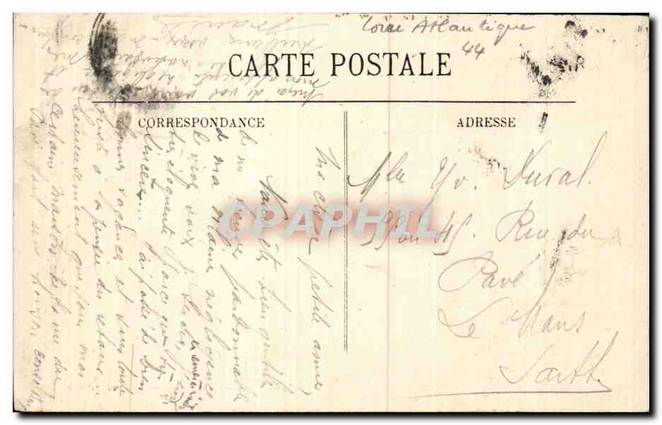 CPA Nantes Les quais Le pont transbordeur — Rückseite