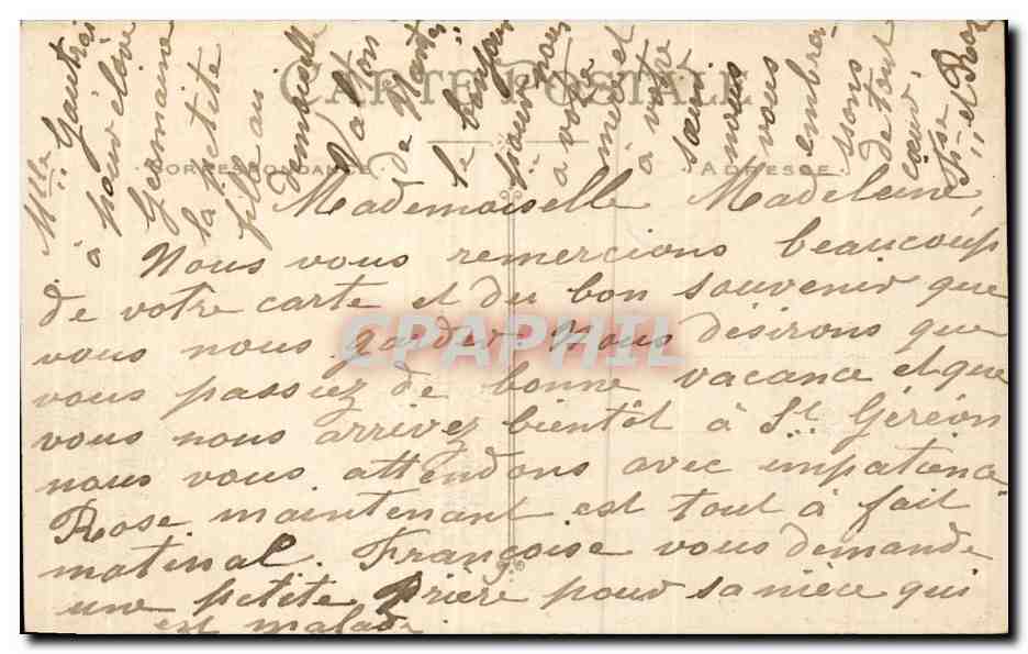 CPA Ancenis Le calvaire de St Gereon — Back