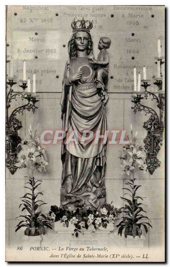 CPA Pornic la vierge au Tabernacle dans l'eglise de Sainte Marie