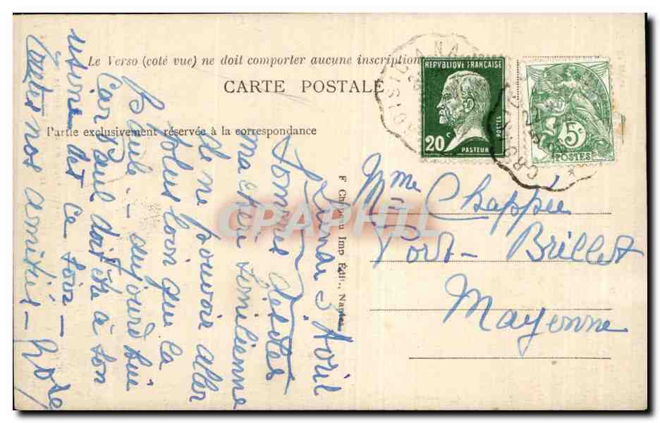 CPA Le Pouliguen La vieille croix de Penchateau — Back