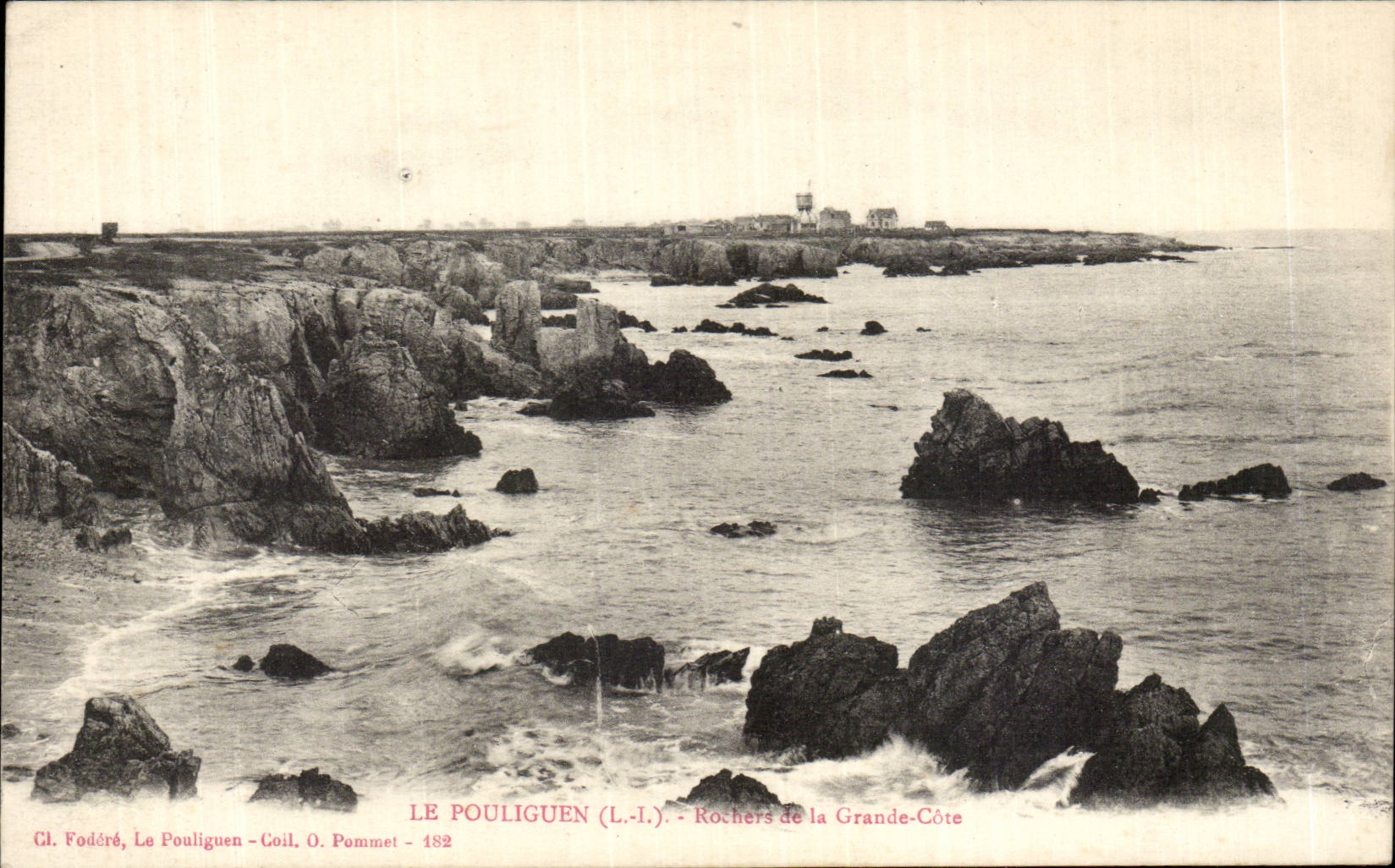 CPA Le Pouliguen Rochers de la grande cote