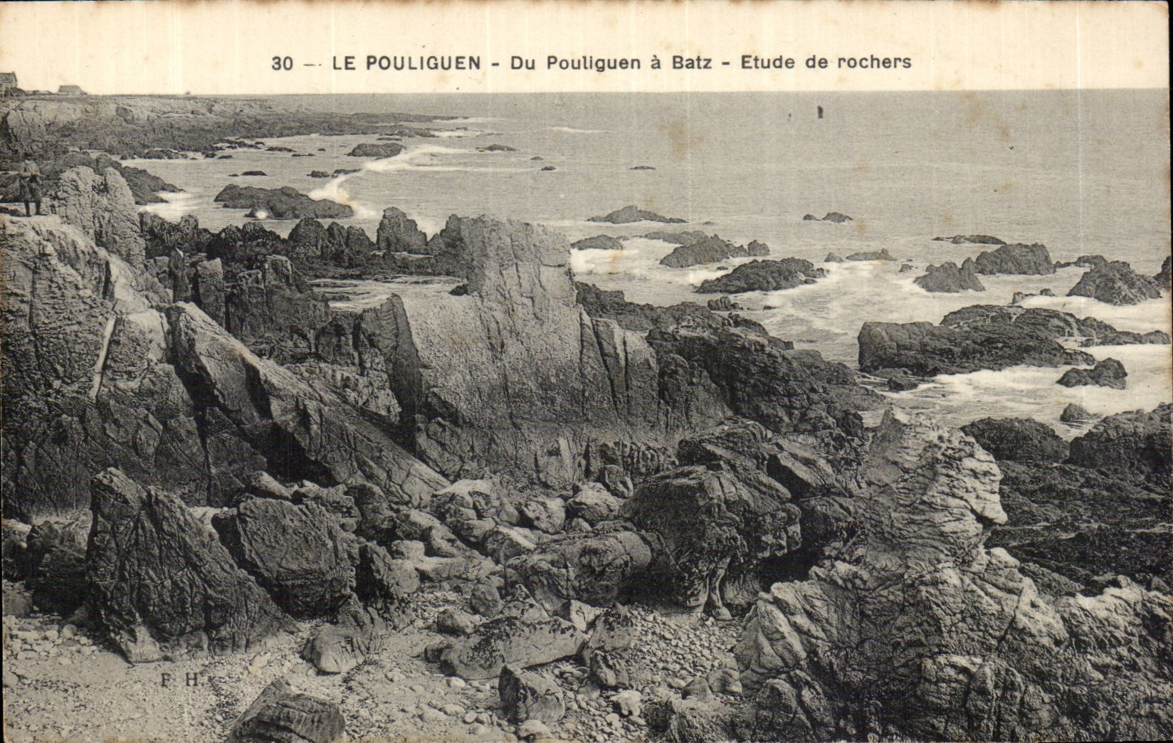 Le Pouliguen - Von Le Pouliguen nach Batz - Studie von Felsen — F.H.X. n°30