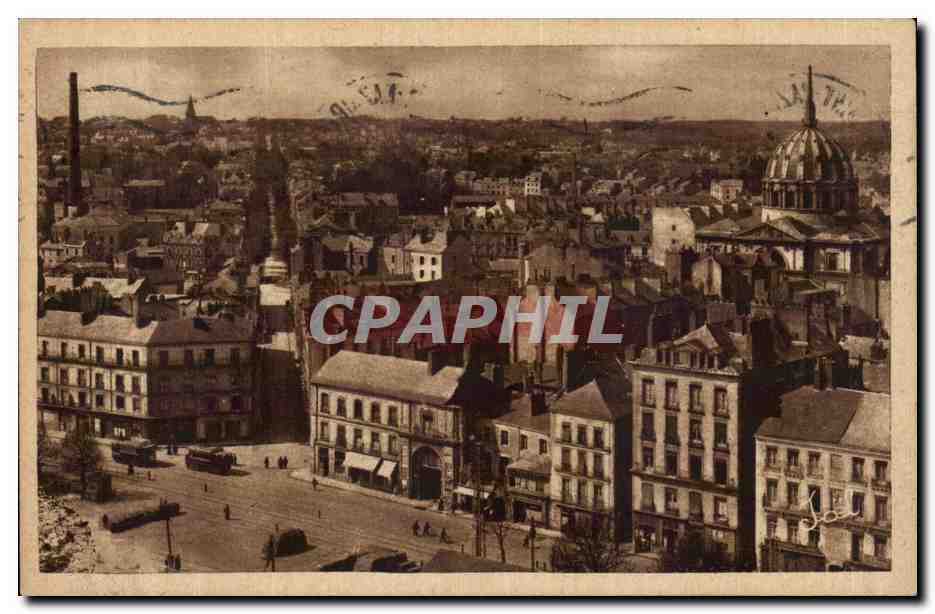 CPA Nantes Vue vers Saint Clair et quartier St Louis pris du transbordeur
