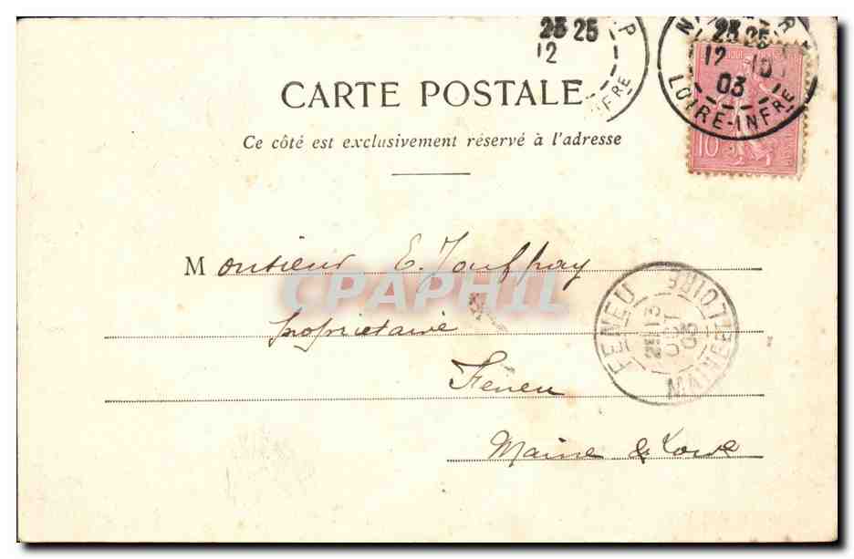 Nantes CPA Entree du chateau — Verso