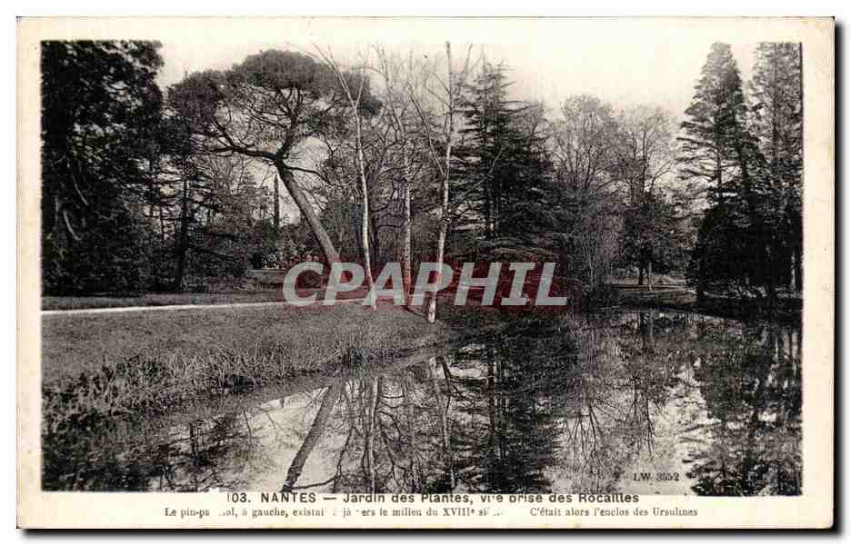 Nantes CPA Jardin des plantes Vue prise des Rocailles
