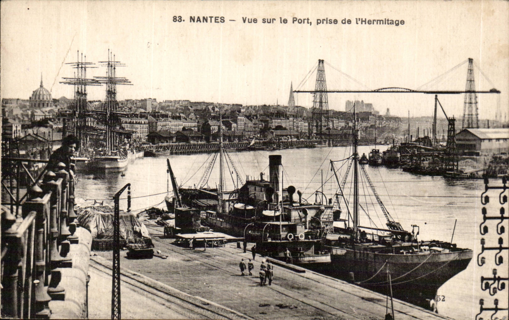 Nantes CPA Vue sur le port prise de l'hermitage