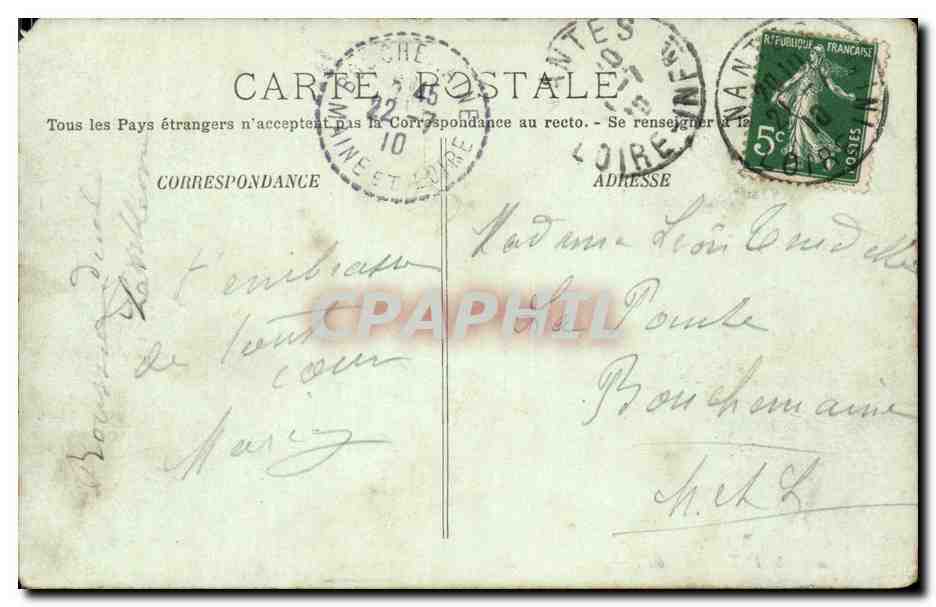 Saint Nazaire CPA le port Bateau — Rückseite