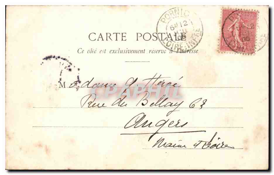 Pornic CPA La plage et la casino de Gourmelon — Rückseite