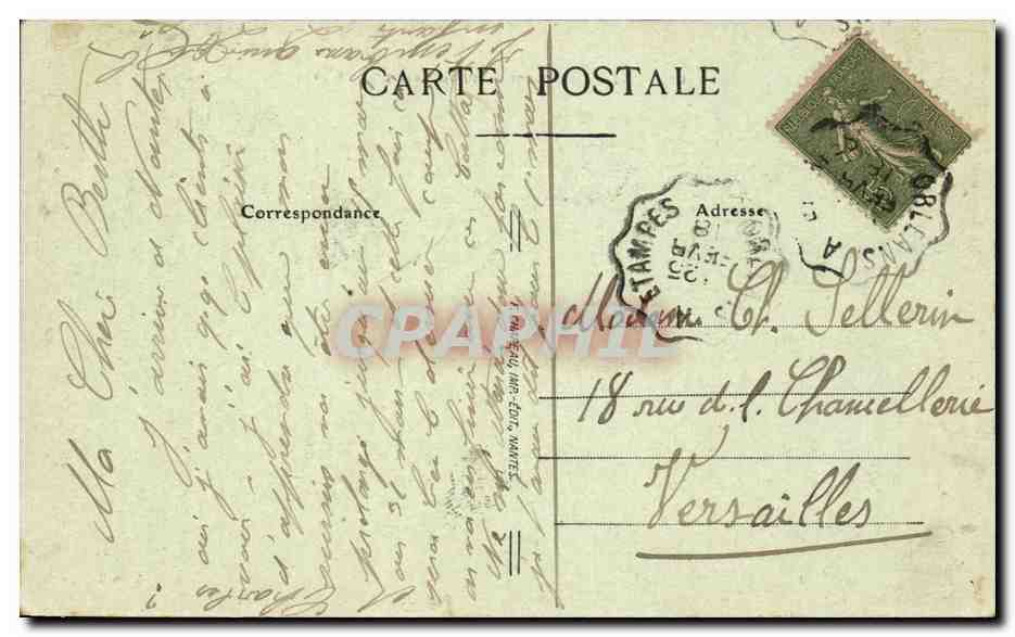 Pornic CPA Le pont transbordeur pris en aval — Rückseite
