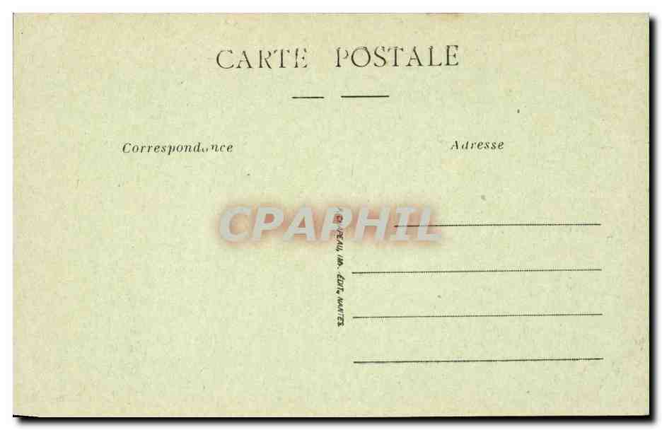 Pornic CPA Rue des Etats Le chateau — Verso