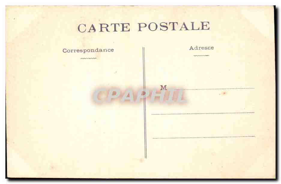 Pornic CPA La Bourse Statue de Villebois Mareuil — Verso