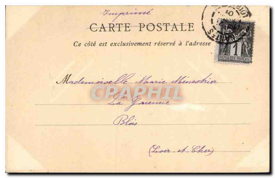 CPA Nantes Museum d'histoire naturelle — Rückseite