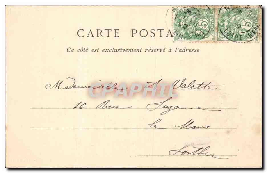 CPA Nantes Le chateau — Verso