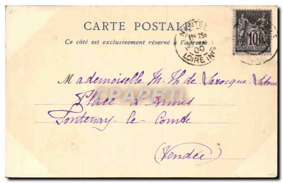 CPA Nantes Maison de la haute Grande rue — Verso