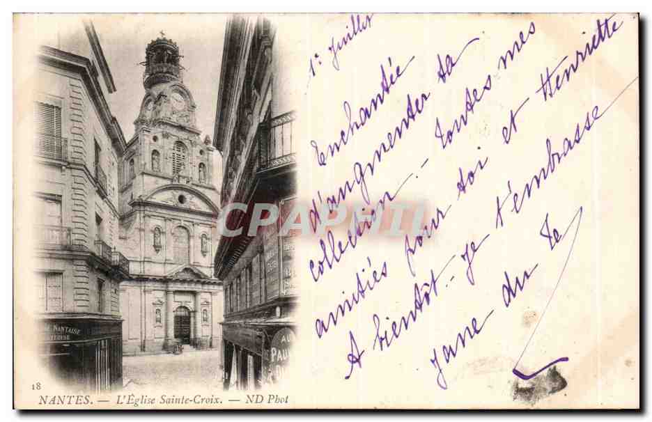 CPA Nantes Eglise SAine Croix