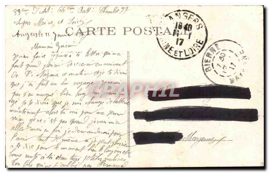 CPA Nantes Statue de CAmbronne mort a Nantes en 1842 — Rückseite