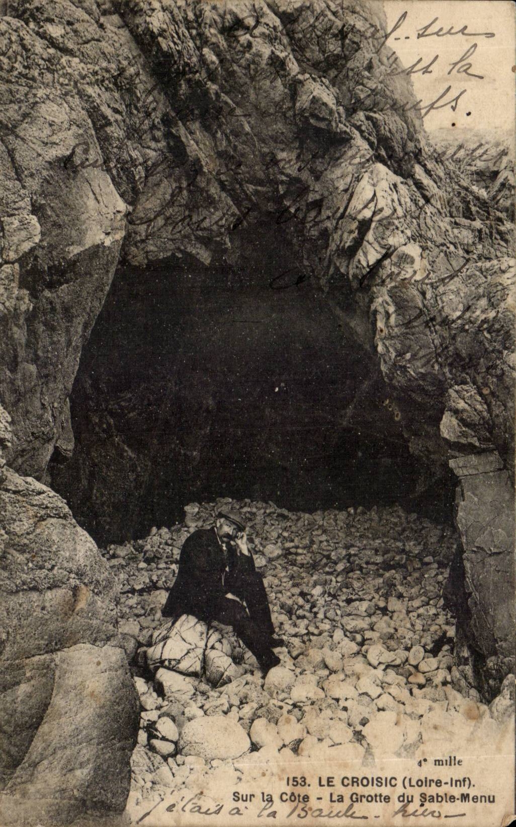CPA Le Croisic Sur la cote La grotte du sable menu
